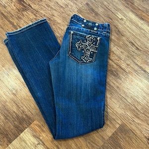 Miss Me boot cut jeans. Size 30, 33.5 inch inseam.